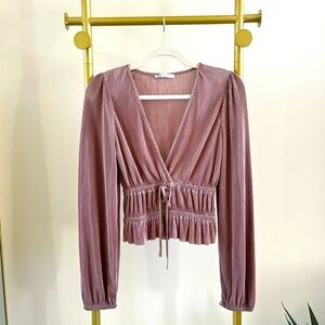 NWOT ZARA silky blouse